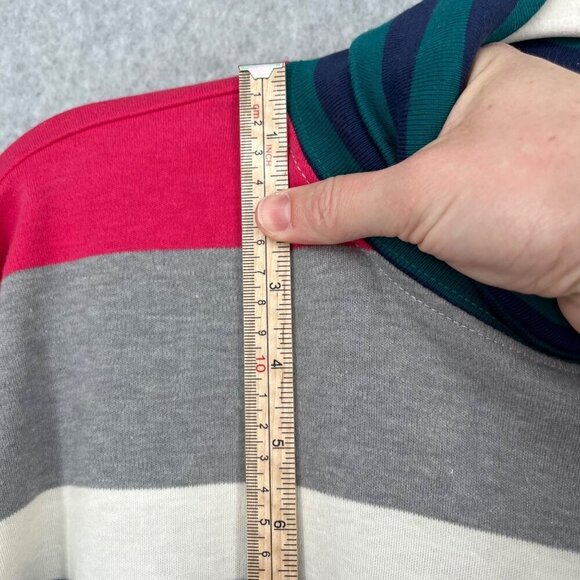 Lauren Grey VTG Women Turtleneck LS Shirt Size M Multicolor Stripe Oversized NEW - Picture 11 of 14